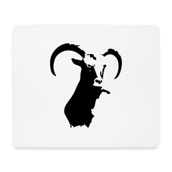 steinbock tier - Mousepad (Querformat) - Weiß - Vorne