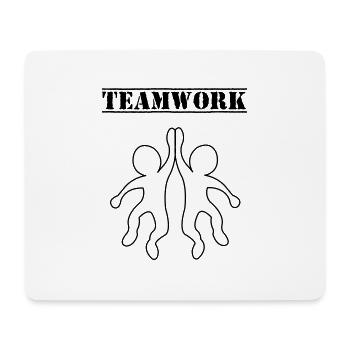 teamwork_01 - Mousepad (Querformat) - Weiß - Vorne