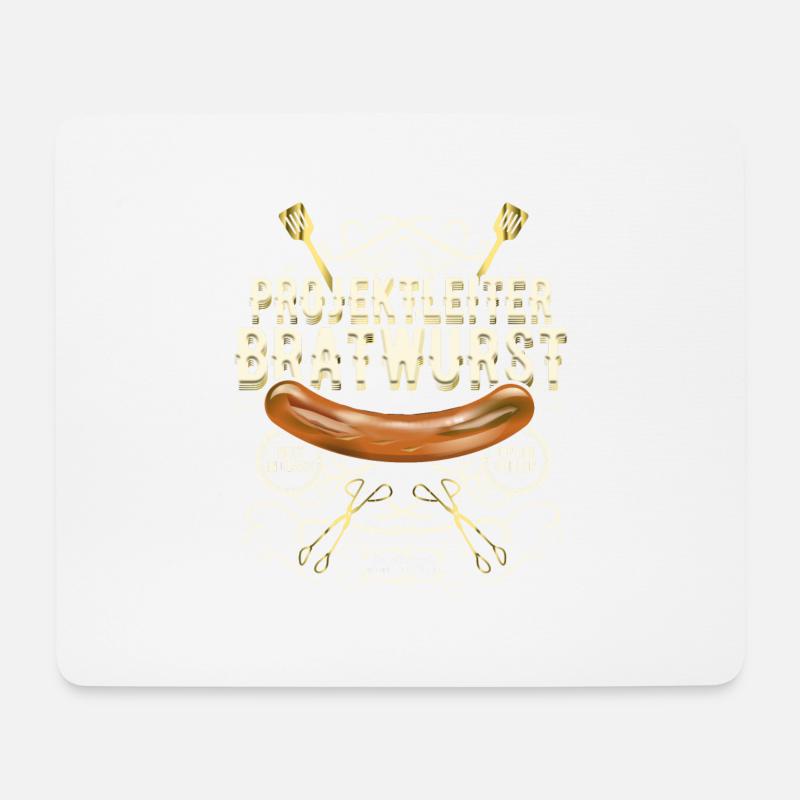 Grillen Design Projektleiter Bratwurst - Mousepad (Querformat) - Weiß