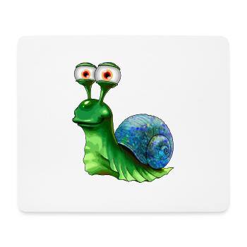 Opal Snail - Opal Schnecke - Mousepad (Querformat) - Weiß - Vorne