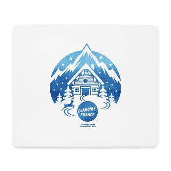 Chamonix Ski Resort T Shirt Design - Mouse Pad (horizontal) - white - Front