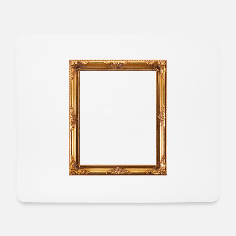 Goldener Bilderrahmen - Mousepad (Querformat) - Weiß