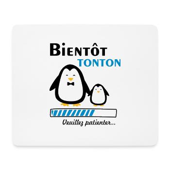 bientôt tonton pingouin,futur oncle - Tapis de souris (format paysage) - blanc - Devant