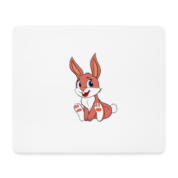 Lapin brun mignon - Tapis de souris (format paysage) - blanc - Devant