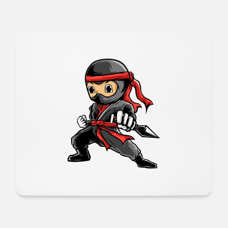 Ninja - Mousepad (Querformat) - Weiß