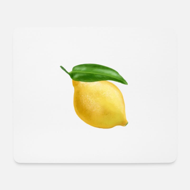 Zitronenleben - Mousepad (Querformat) - Weiß