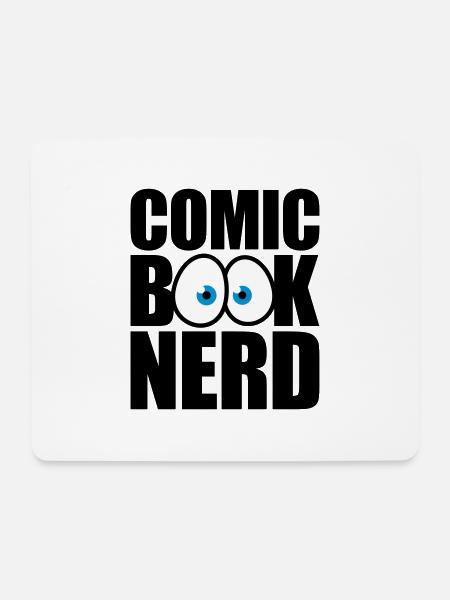 Comic Book Nerd - Mousepad (Querformat) - Weiß