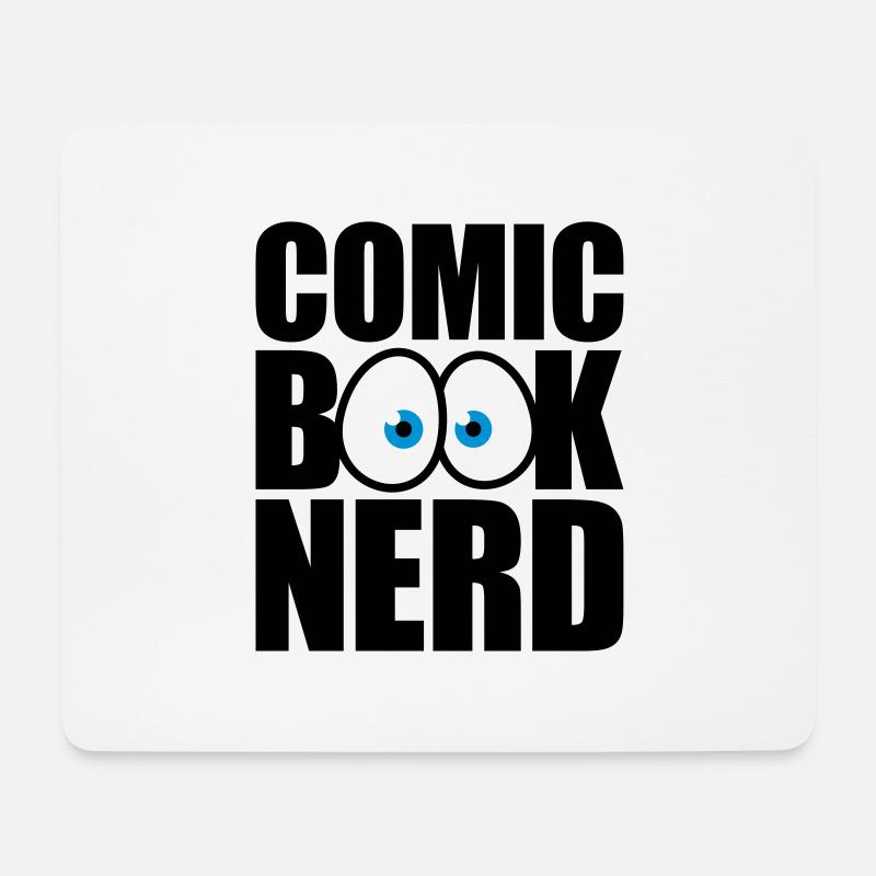 Comic Book Nerd - Mousepad (Querformat) - Weiß