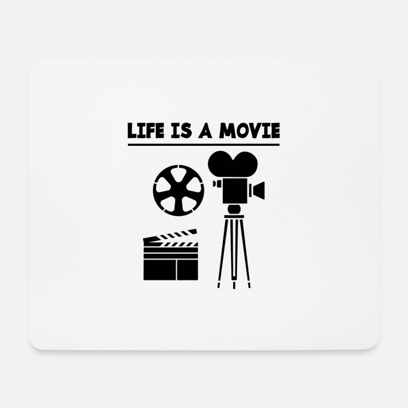 Das Leben ist ein Film - Mousepad (Querformat) - Weiß