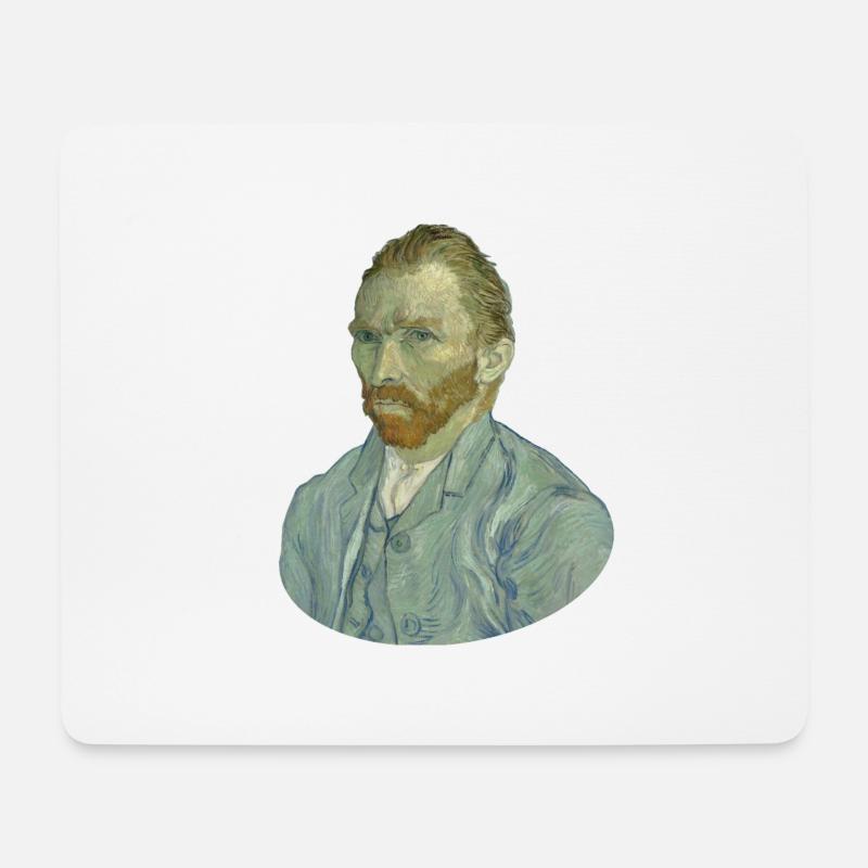 Vincent van Gogh Self Portrait Selbstbild Vincent - Mousepad (Querformat) - Weiß