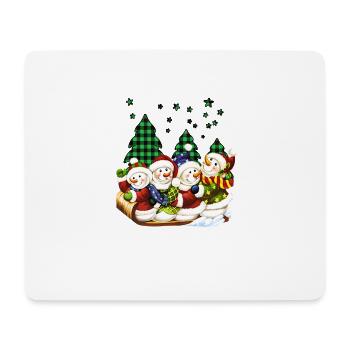 bonhomme de neige - Tapis de souris (format paysage) - blanc - Devant
