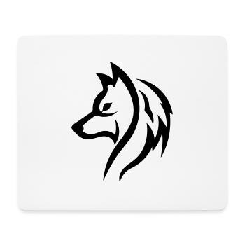Wolf - Mousepad (Querformat) - Weiß - Vorne