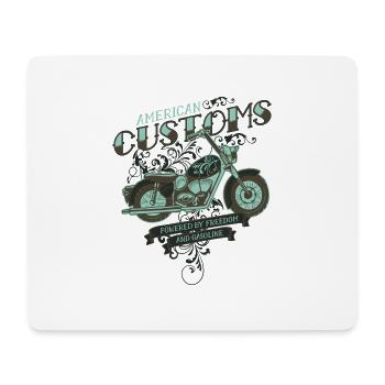 Moto motocycliste moto - Tapis de souris (format paysage) - blanc - Devant