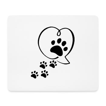 Chien chien - Tapis de souris (format paysage) - blanc - Devant