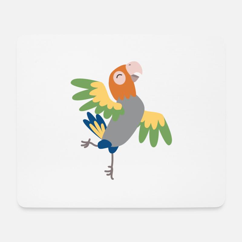 Papagei - Mousepad (Querformat) - Weiß