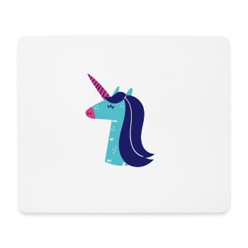 Je Peux Pas J'ai Licorne Bleu - Tapis de souris (format paysage) - blanc - Devant
