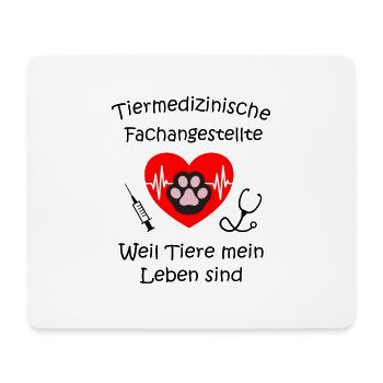 Tiermedizin Tierarzthelferin Geschenk Arzthelferin - Mousepad (Querformat) - Weiß - Vorne