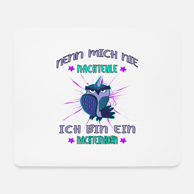 nachtschicht modus nachtarbeit schichtarbeit eule - Mousepad (Querformat) - Weiß
