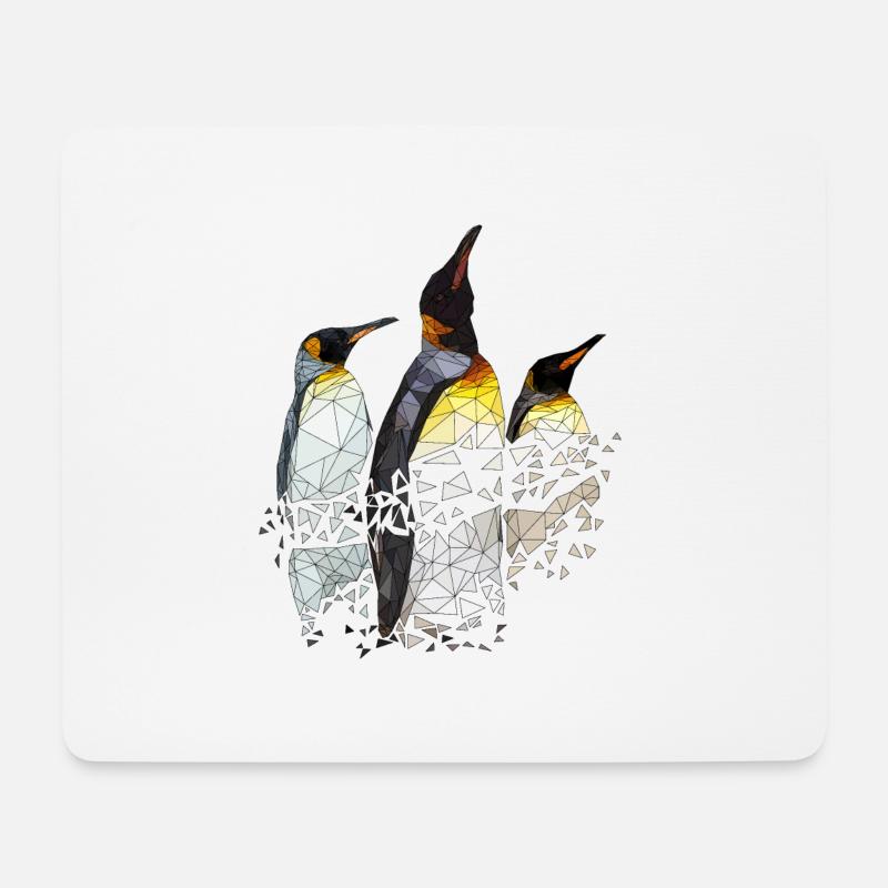 Penguin Group | Low Poly - Mouse Pad (horizontal) - white