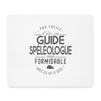 cadeau guide spéléologue formidable métier guide - Tapis de souris (format paysage) - blanc - Devant