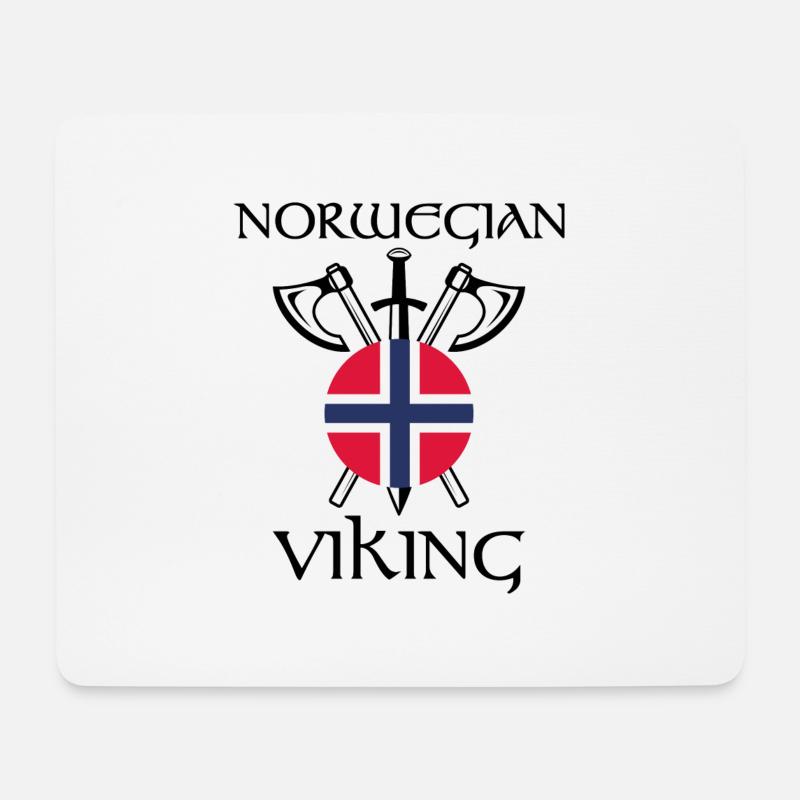 Norwegian viking Norwegen Geschenk - Mousepad (Querformat) - Weiß