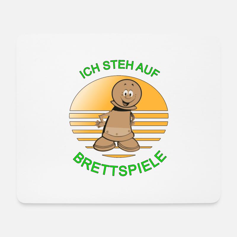Ich steh auf Brettspiele Spruch Brettspieler - Mousepad (Querformat) - Weiß