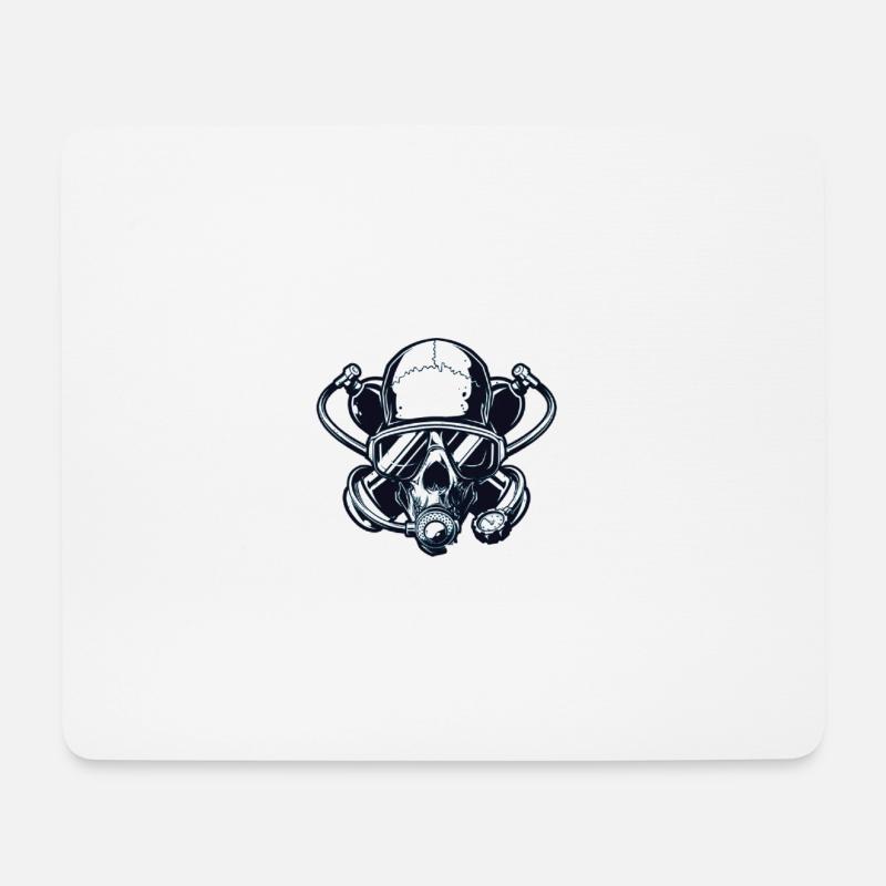 Old Men Scuba - Mouse Pad (horizontal) - white