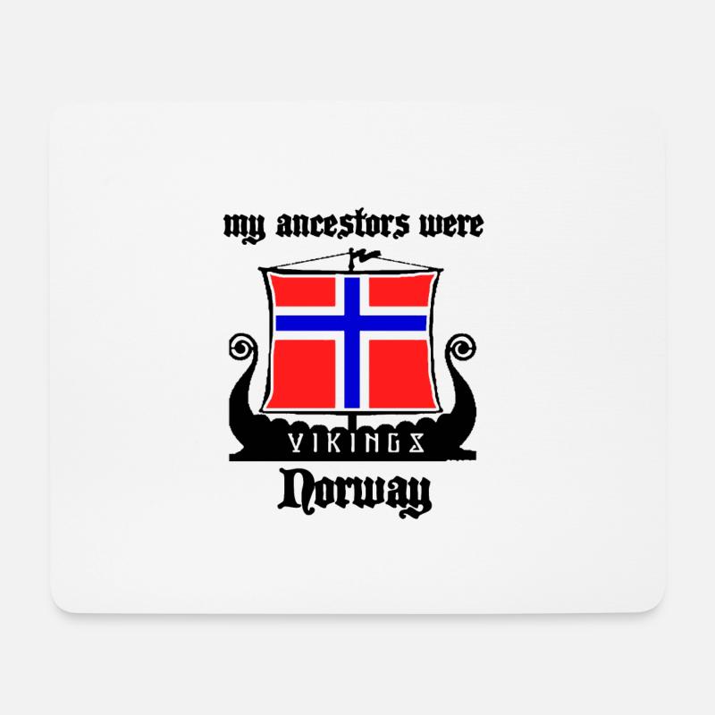 My ancestors were vikings norway - Mousepad (Querformat) - Weiß
