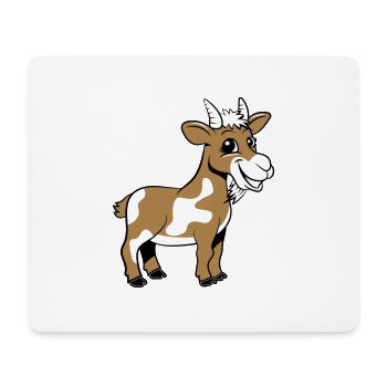 Ziege meckern lächeln - Mousepad (Querformat) - Weiß - Vorne