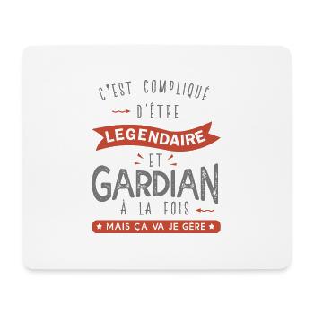 Gardian légendaire Cadeau homme humour gardian - Tapis de souris (format paysage) - blanc - Devant