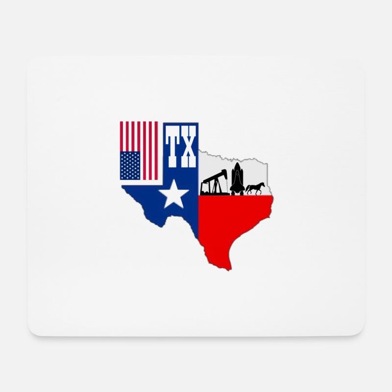 Texas - Mousepad (Querformat) - Weiß