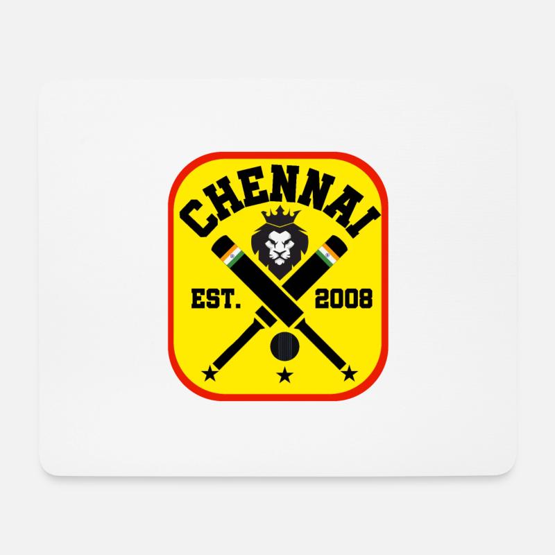 Cricket Chennai India - Mouse Pad (horizontal) - white