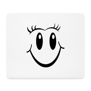 Super Smile - Tapis de souris (format paysage) - blanc - Devant