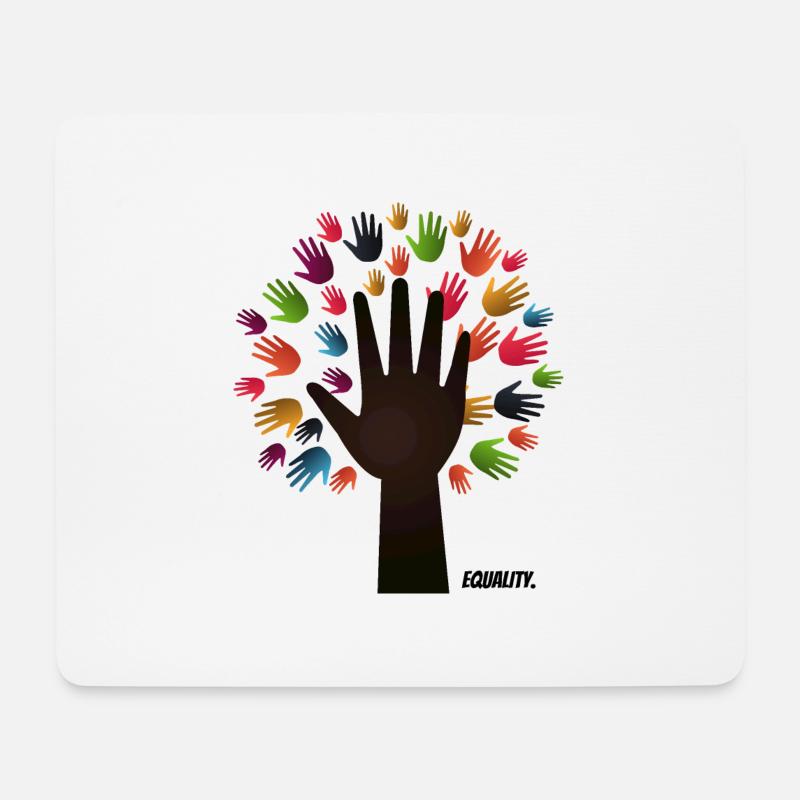 Bunter Baum - Gleichheit und Vielfalt - Mousepad (Querformat) - Weiß