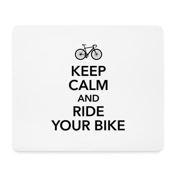 keep calm and ride your bike Fahrrad Drahtesel Rad - Mousepad (Querformat) - Weiß - Vorne