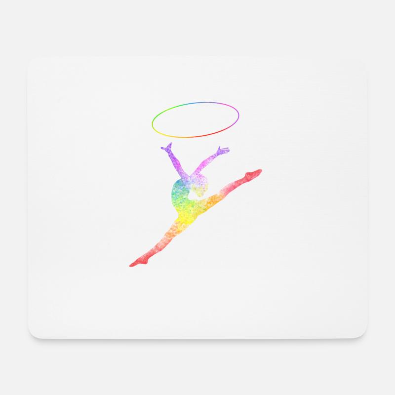 Rhythmische Sportgymnastik Reifen RSG Geschenkidee - Mousepad (Querformat) - Weiß
