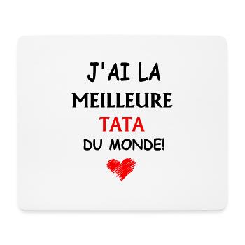 j'ai la meilleure tata du monde! - Tapis de souris (format paysage) - blanc - Devant