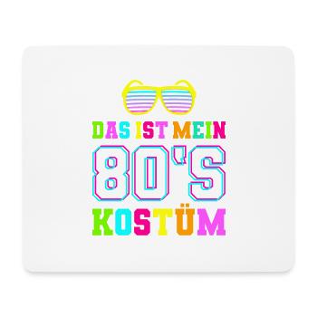 80s 80er Jahre Motto Party Kostüm - Mousepad (Querformat) - Weiß - Vorne