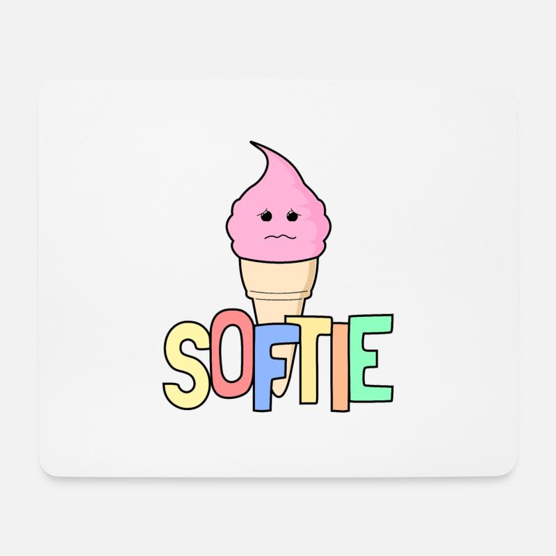 Softie Softeis - Mousepad (Querformat) - Weiß