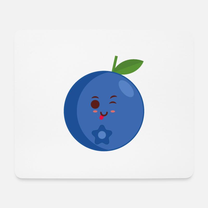 Heidelbeere - Mousepad (Querformat) - Weiß