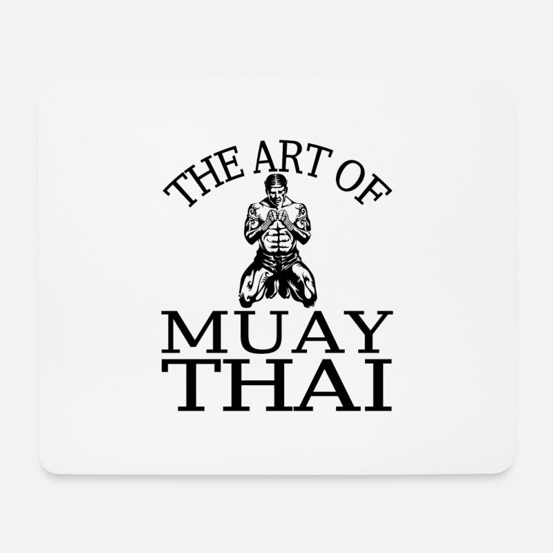 Boxing Fighting Muay Thai - Mousepad (Querformat) - Weiß