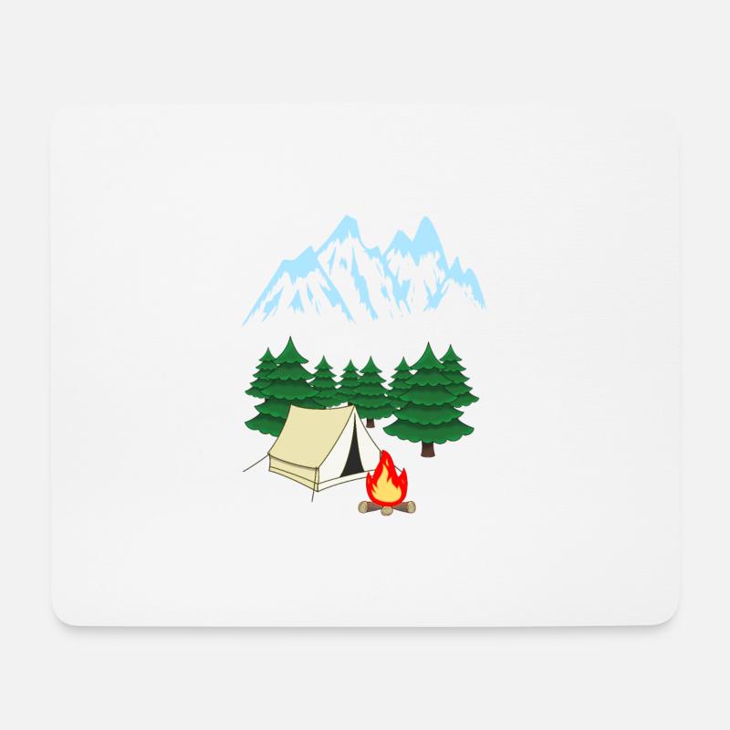 Gebirge Bergsteiger Expedition Abenteuer Camping - Mousepad (Querformat) - Weiß