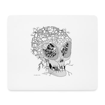 Totenkopf weiß - Mousepad (Querformat) - Weiß - Vorne