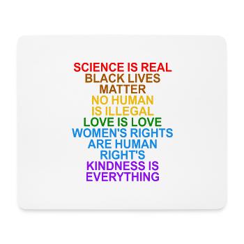 science is real black lives matter - Mouse Pad (horizontal) - white - Front