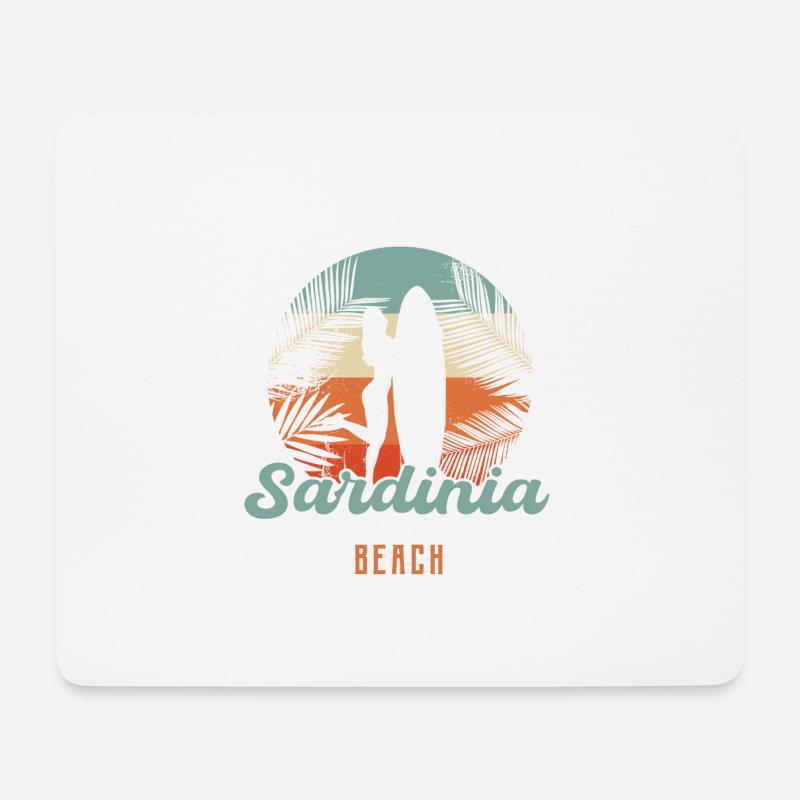 Sommer Sardinien - Mousepad (Querformat) - Weiß