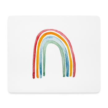 Vintage Regenbogen in Aquarell - Mousepad (Querformat) - Weiß - Vorne