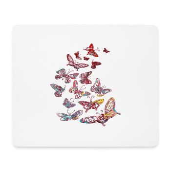 Schmetterling Tattoo - Mousepad (Querformat) - Weiß - Vorne