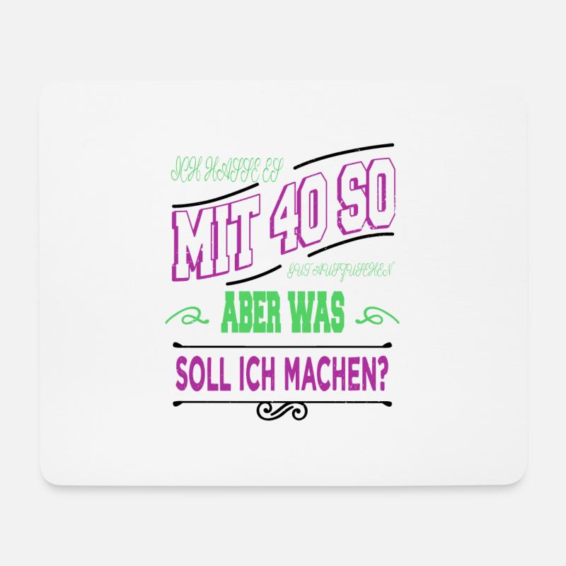humor geburtstagsgeschenk elternzeit - Mousepad (Querformat) - Weiß