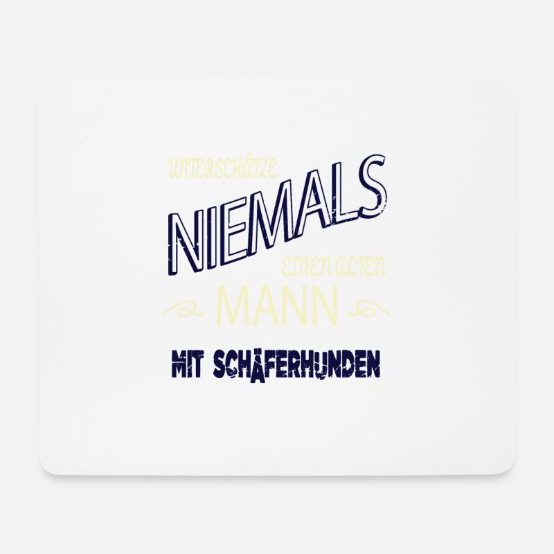 hund eigenschaft statement weihnachten hundefreund - Mousepad (Querformat) - Weiß