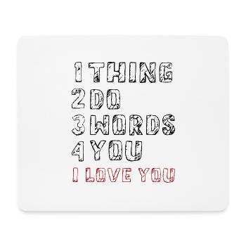 quotes love saying Valentine's Day love font - Mouse Pad (horizontal) - white - Front